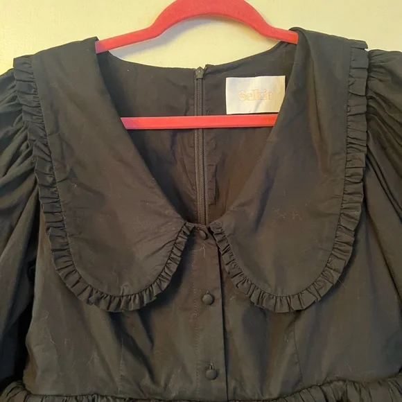 Selkie Black Mini Dress - Picture 3 of 5